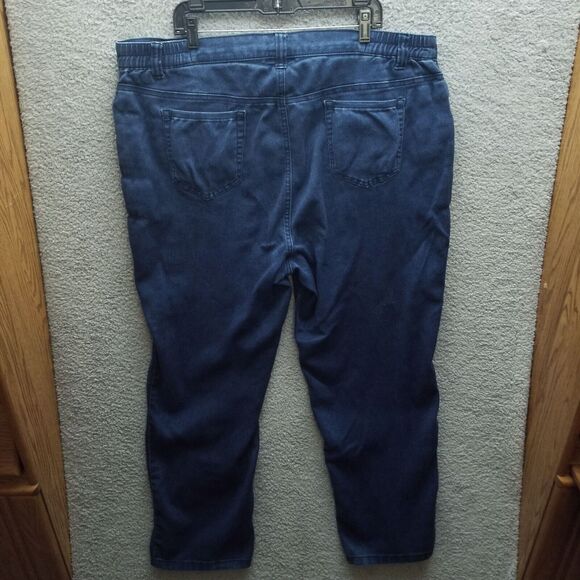 Catherines Women's 24W Sateen Stretch Blue Bootcut Jeans 45.5" 28.5" 14.5" - Picture 8 of 12